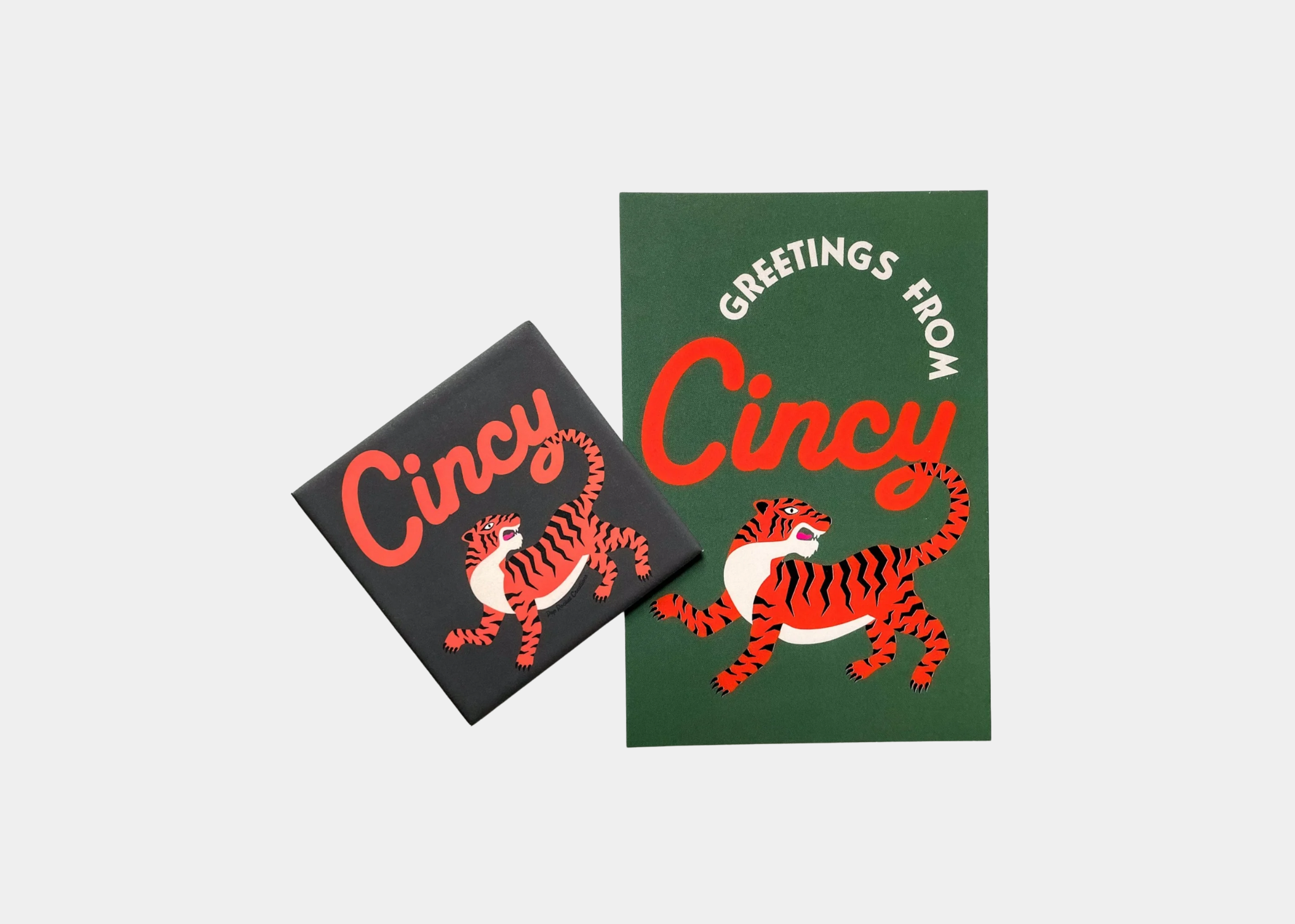 Cincy Tiger Magnet & Card