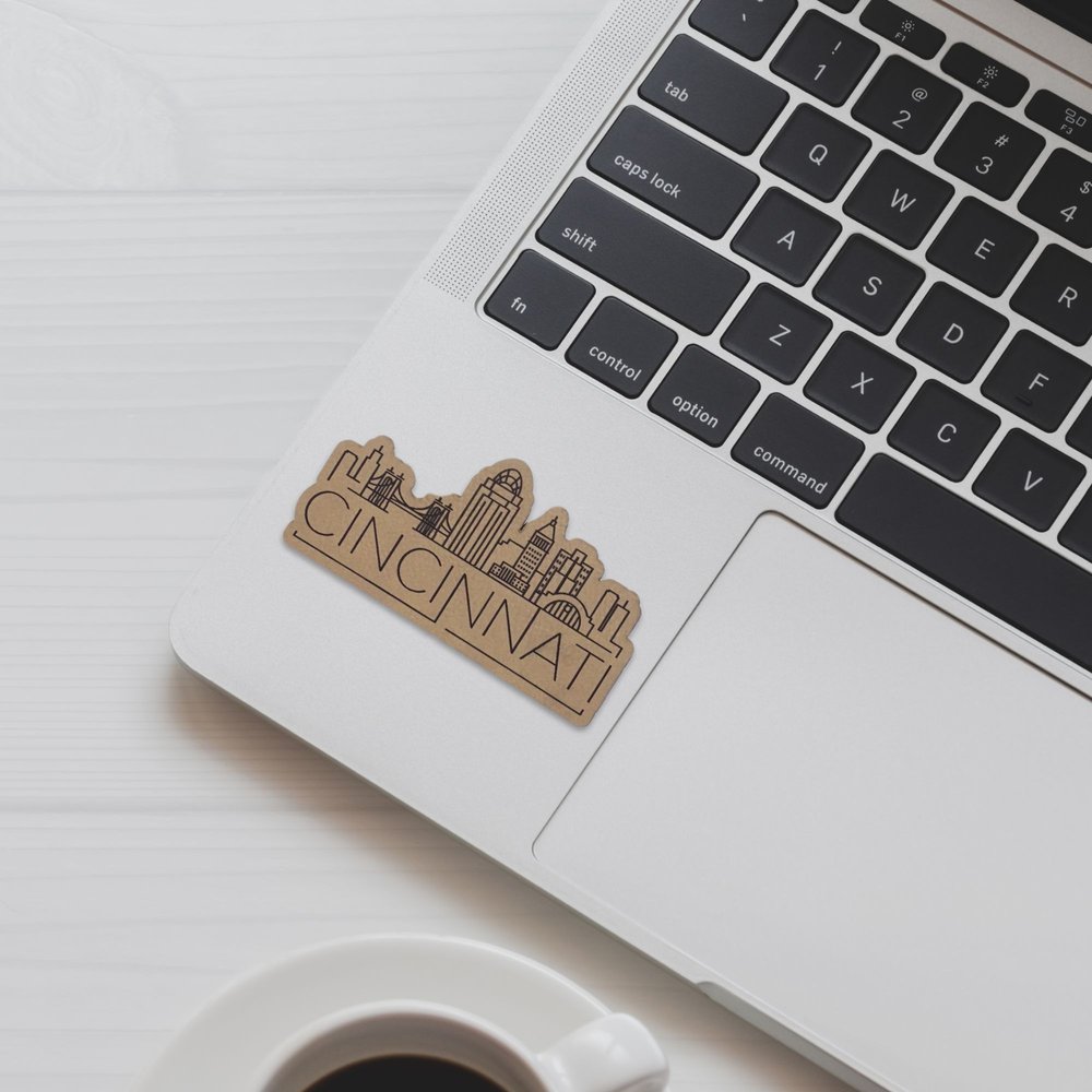 Cincinnati Faux Leather Sticker