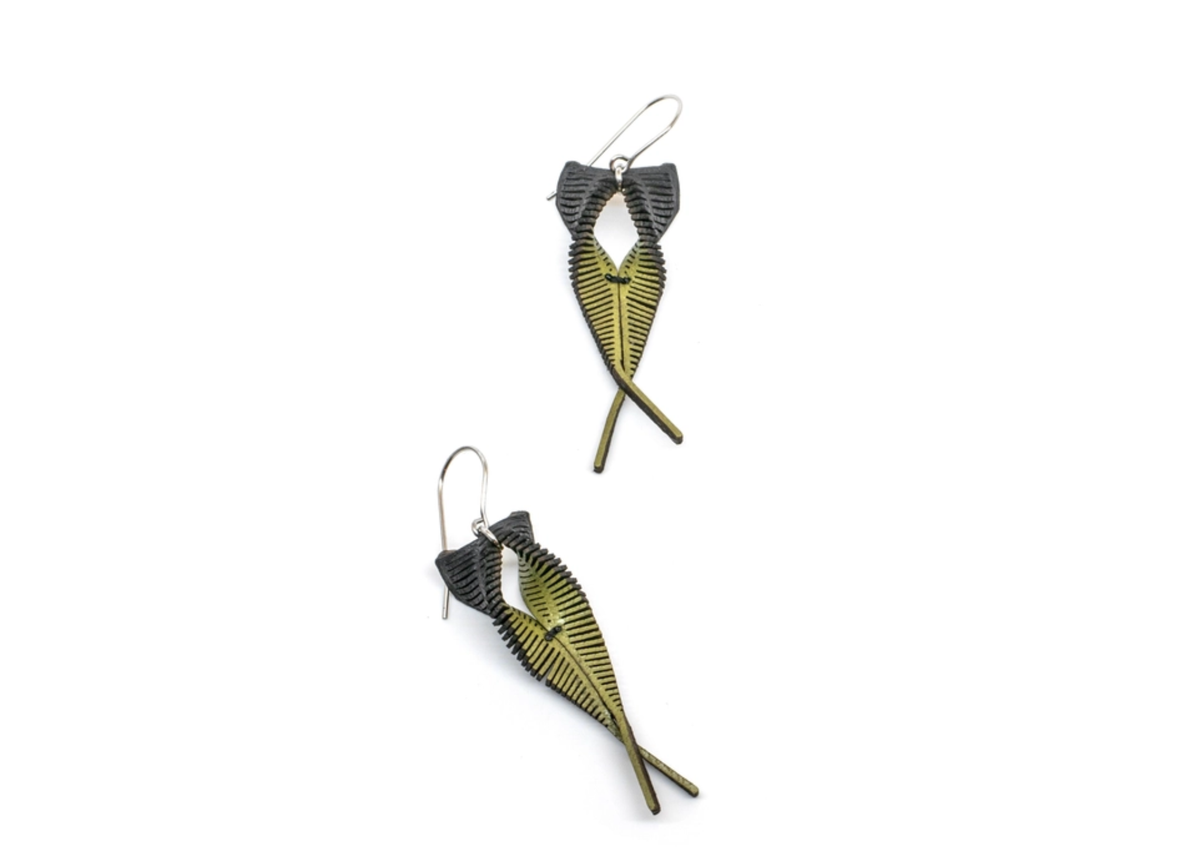 Interference Tiny Moth Earrings