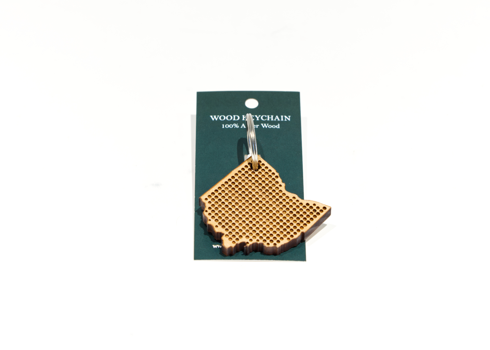 Ohio Wooden Keychain