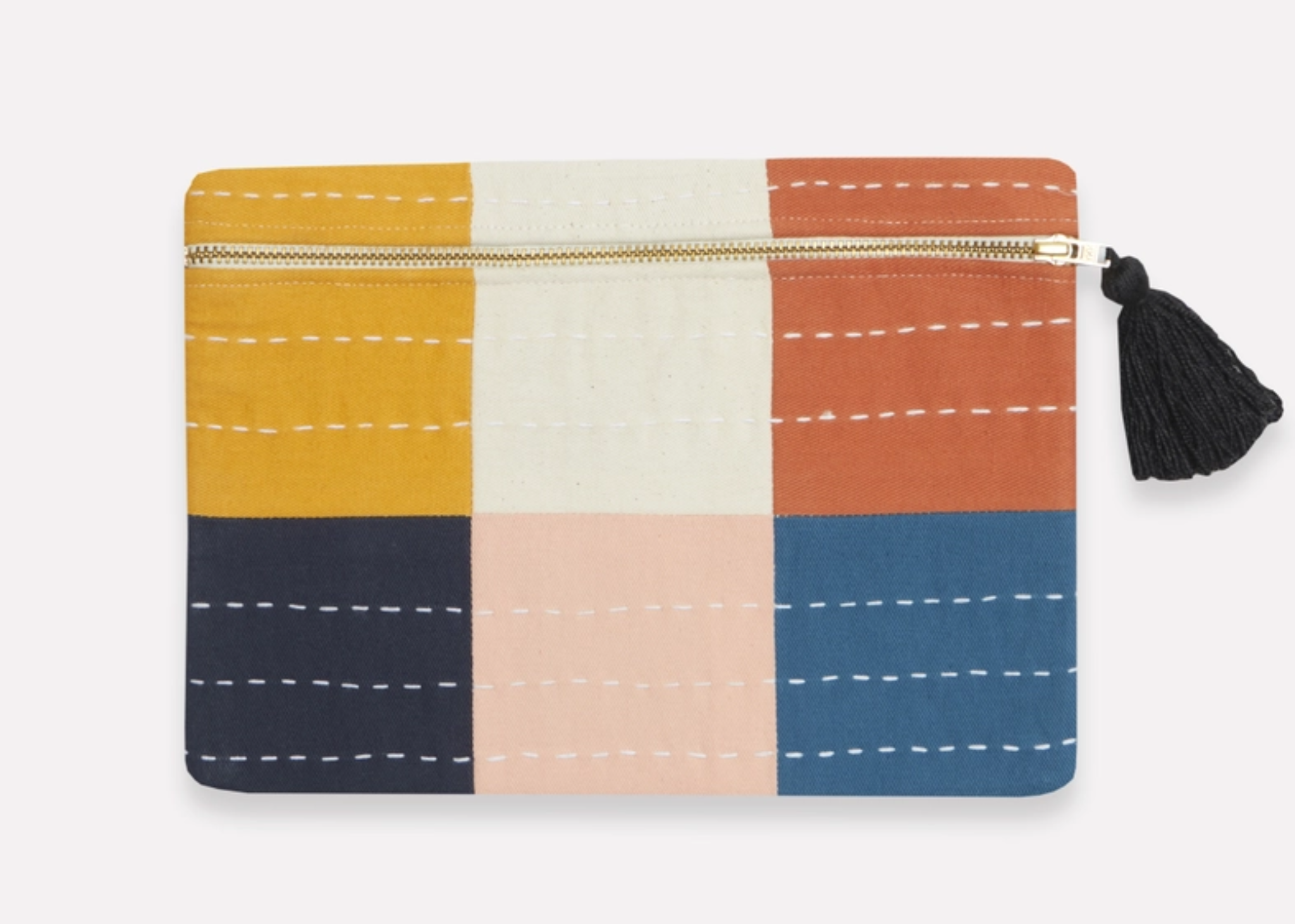 Checkered Cotton Pouch