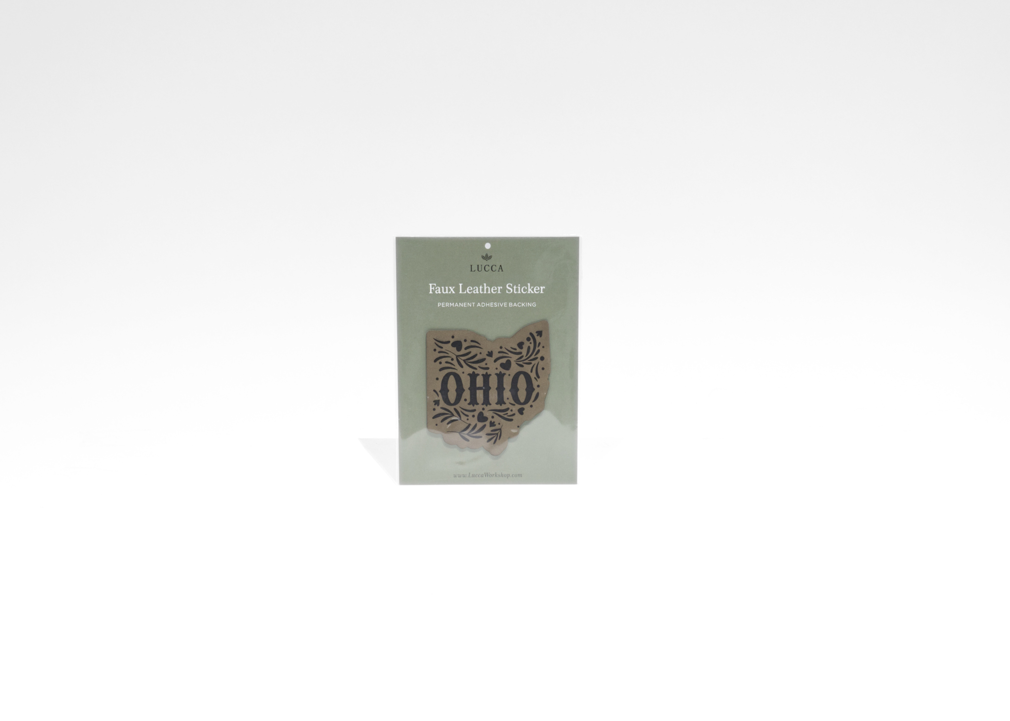 Floral Ohio Faux Leather Sticker
