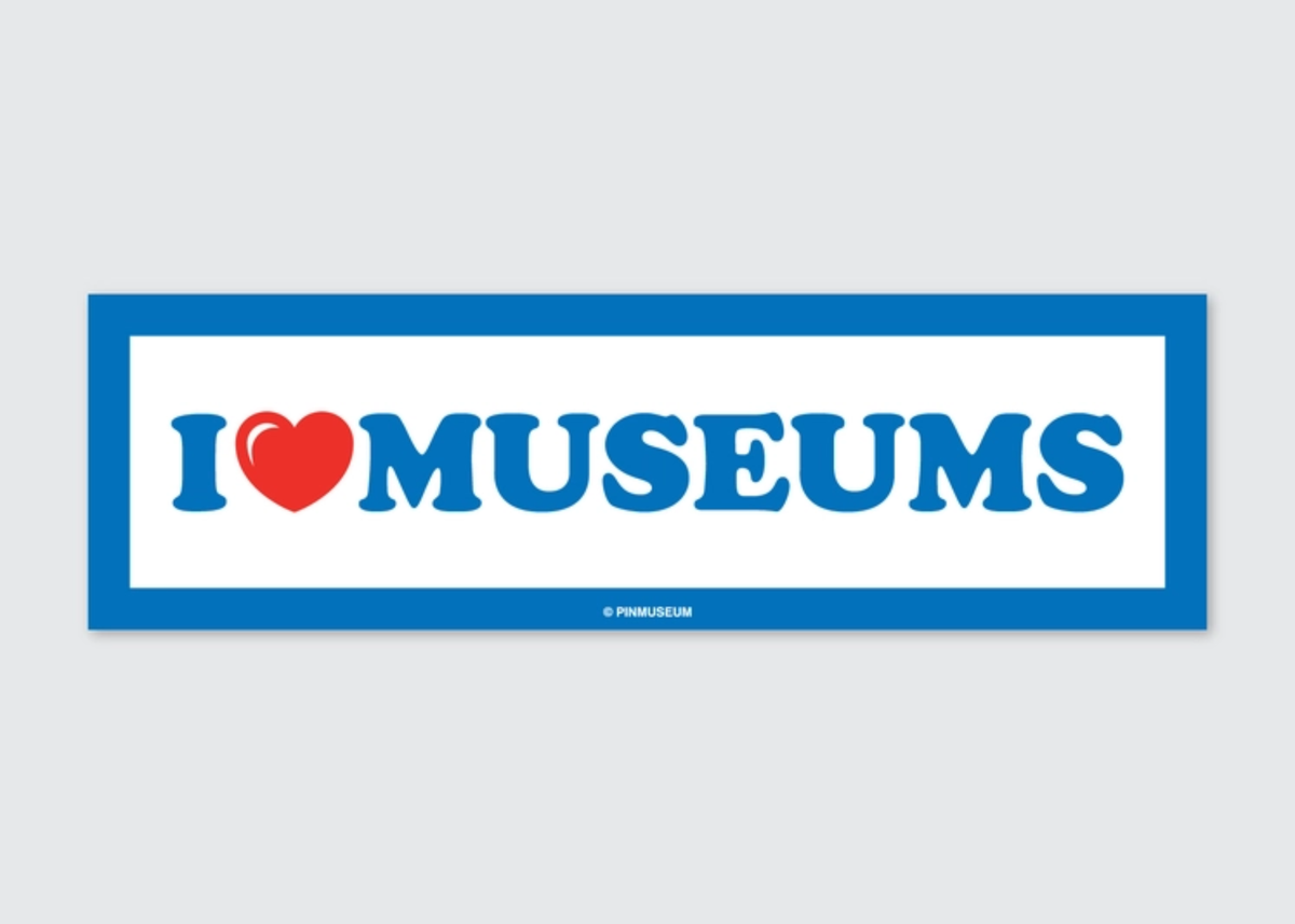 I Heart Museums Bumper Sticker