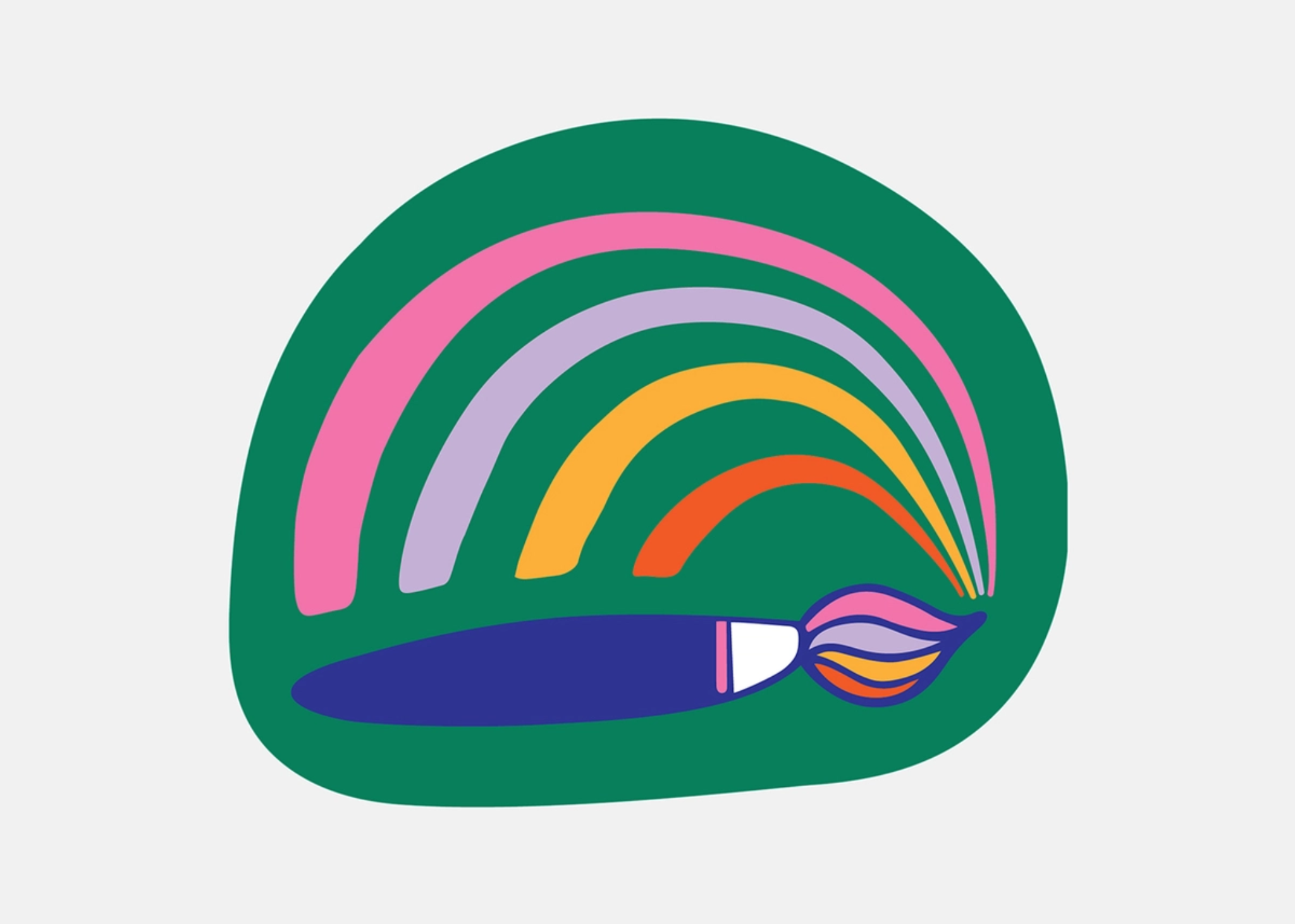 Brush Rainbow Sticker