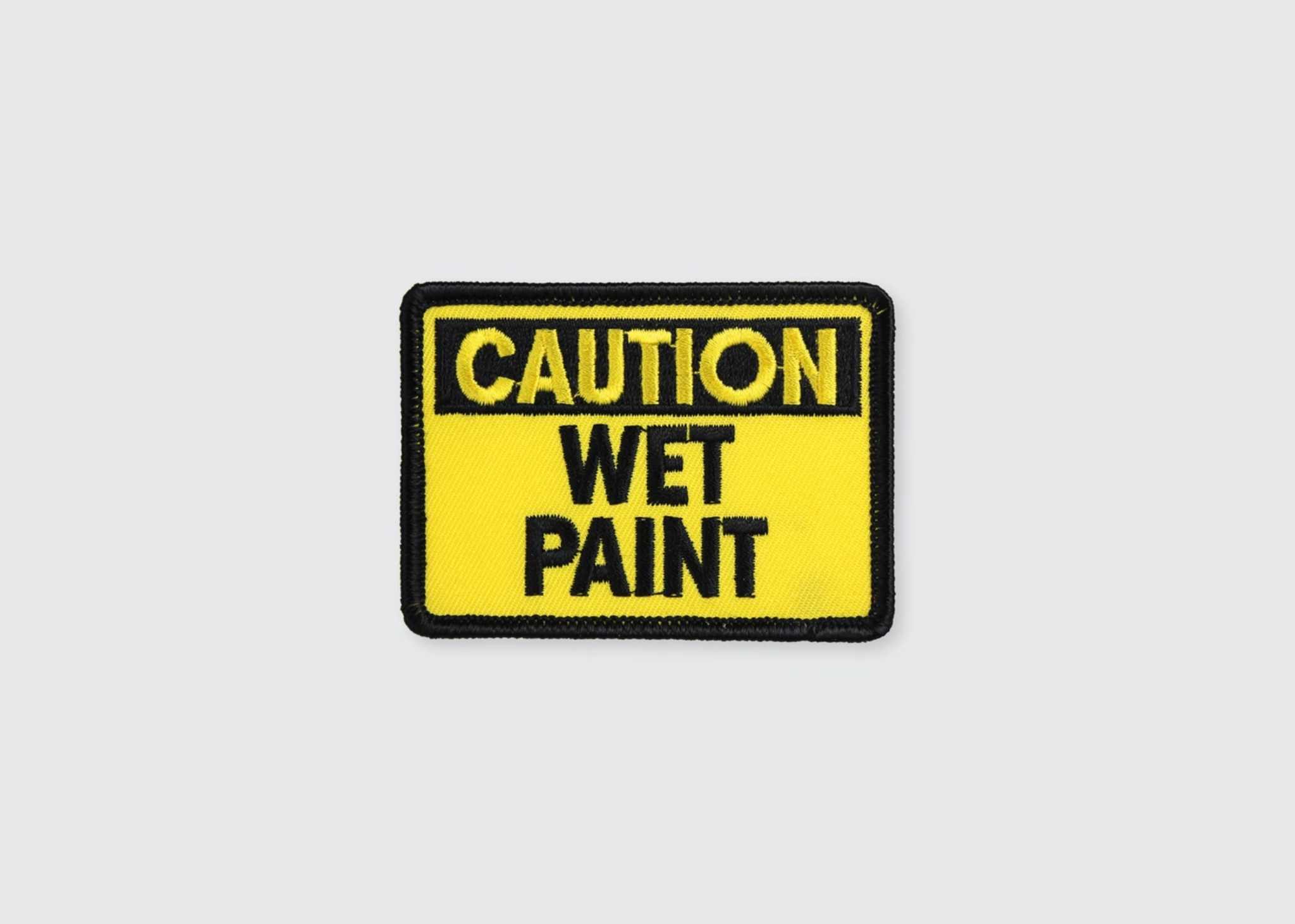 Caution Wet Paint Enamel Patch